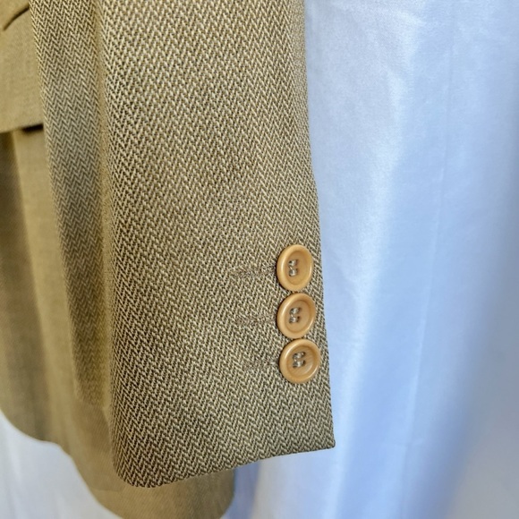 Kenzo Men Blazer Tan Made  in France 100% Wool Designer Size 54 - Picture 4 of 12